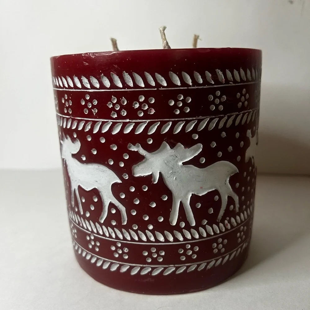 Sur La Table Moose Candle Cabin Lodge Christmas 3 Wick